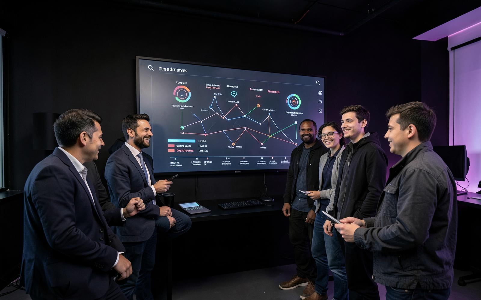 Cybersecurity team reviewing readiness results and an action roadmap
